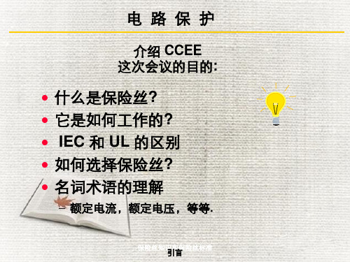 保险丝知识和保险丝标准
