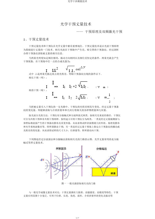 光学干涉测量技术