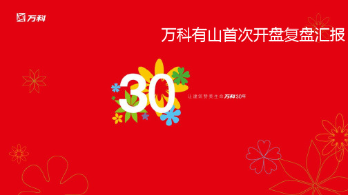 万科有山复盘报告区域汇报版本 ppt课件