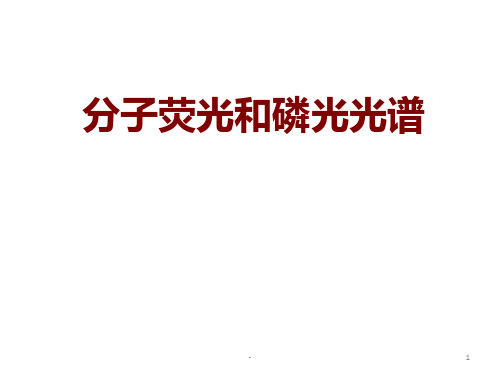 分子荧光和磷光光谱PPT课件