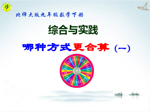 北师大版九年级下册数学：哪种方式更合算