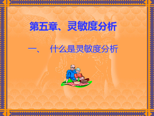 第五章、灵敏度分析