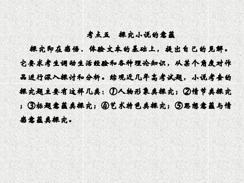 高考语文课件 二 文学类文本阅读(一)小说1-2-5