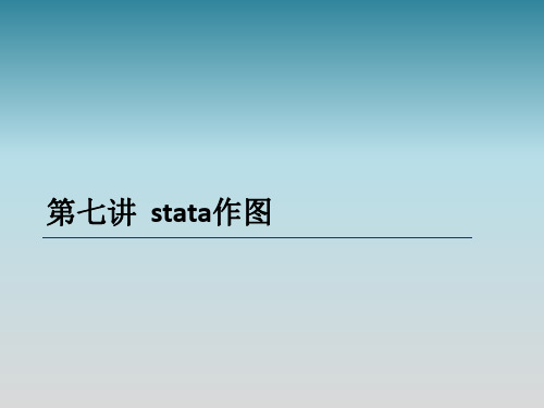 第7讲 stata作图