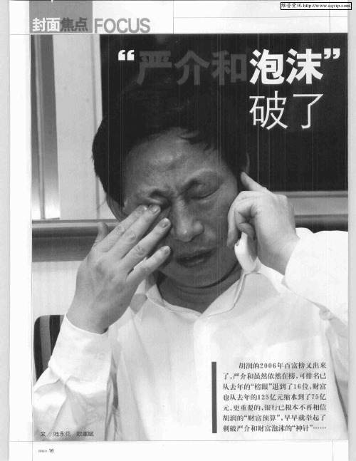 “严介和泡沫”破了