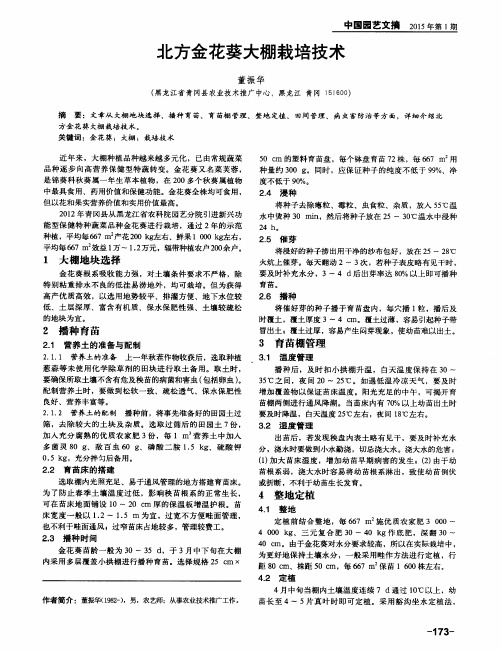 北方金花葵大棚栽培技术