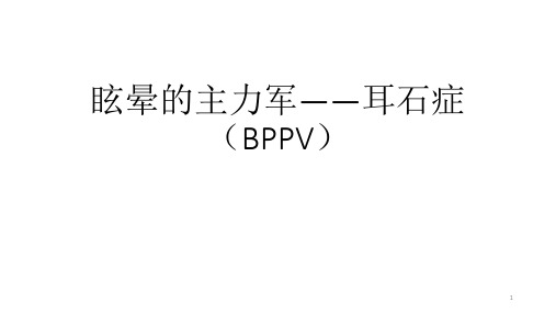耳石症PPT参考幻灯片