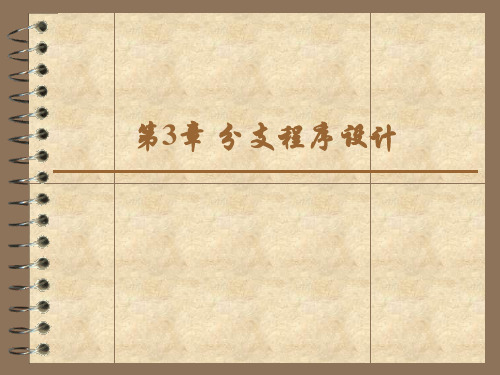 编程语言基础-C语言  第3章 分支程序设计