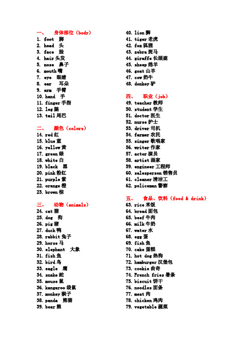 同类词-六年级最终