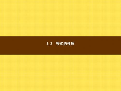 七年级上数学3.2《等式的性质》(湘教版)精选教学PPT课件