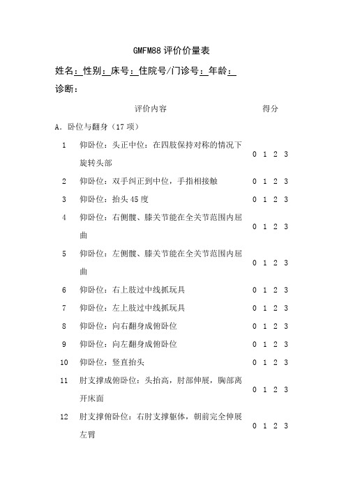 GMFM88量表