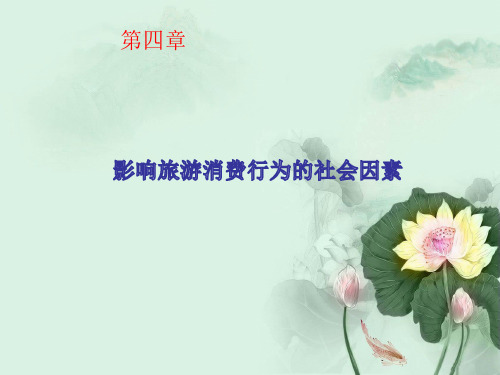 旅游心理学(第三版)教学课件：影响旅游消费行为的社会因素