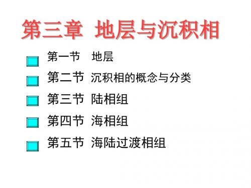 石油地质学第三章地层与沉积相
