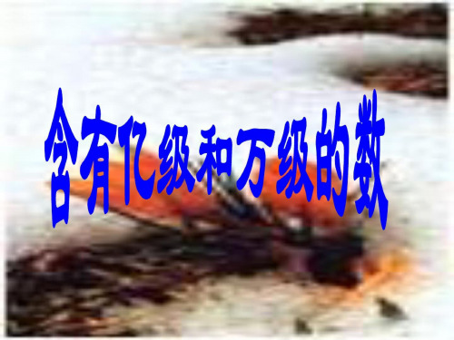 四年级数学含有亿级和万级的数-