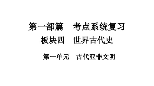 部编版世界古代史专题复习课件一古代亚非文明