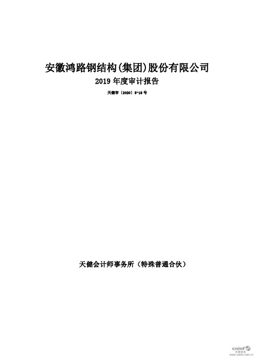 鸿路钢构：2019年年度审计报告