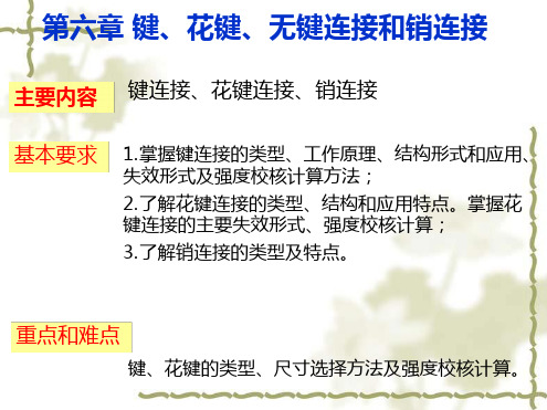 第六章 键花键无键联接和销联接