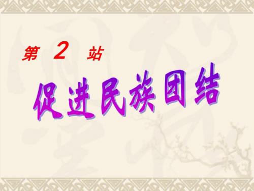 思想品德：8.2《促进民族团结》课件(北师大版九年级)