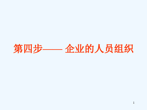 《siyb创业培训课件》第四步 企业的人员组织