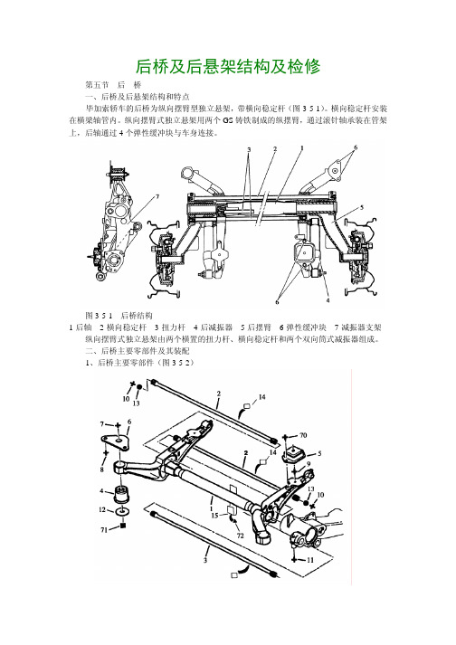 毕加索.爱丽舍后桥及后悬架结构及检修