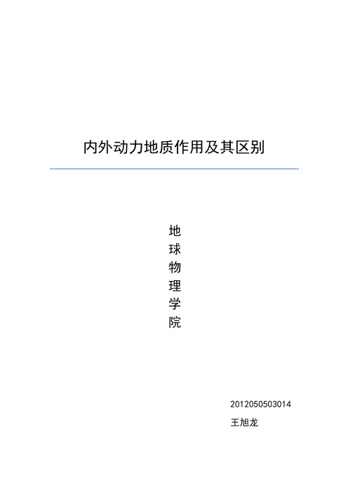 内外动力地质作用及其区