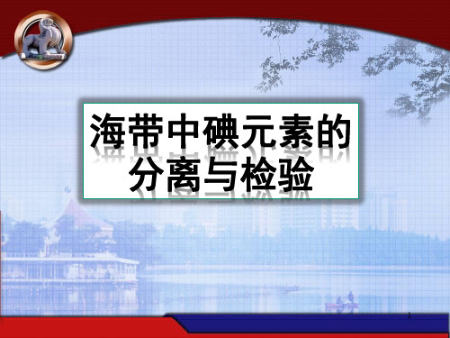 海水中提取碘ppt课件