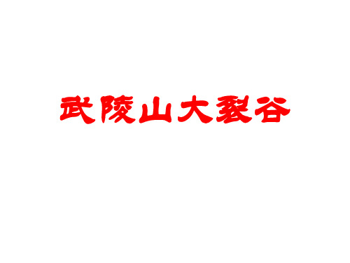 武陵山大裂谷作文指导