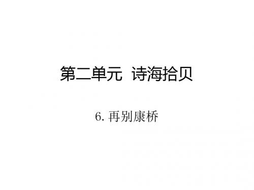 九年级语文(语文版)下册课件：6.再别康桥