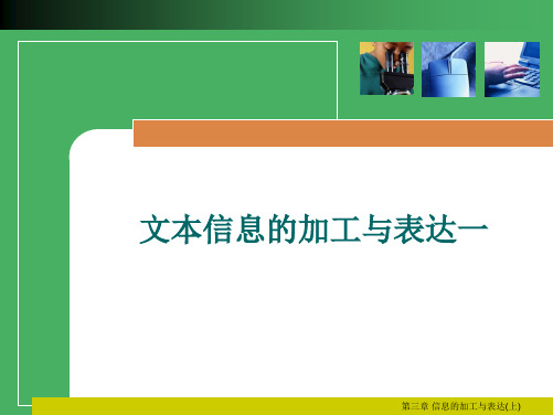 文本信息的加工与表达一(共9张PPT)