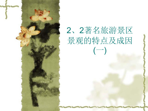 2、2著名旅游景区景观的特点及成因