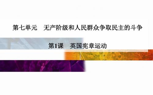 人教版高中历史选修2 近代社会的民主思想与实践7-1 英国宪章运动课件2