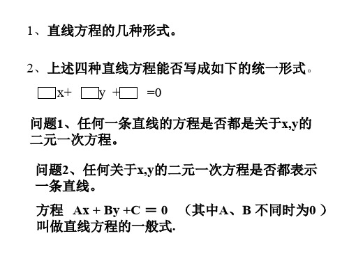 高二数学直线的一般形式(新编201912)