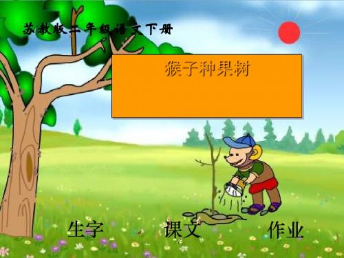 苏教版二年级下册语文《猴子种果树》课件PPT