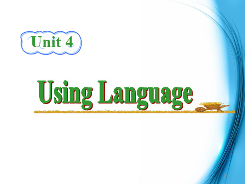 高中英语(人教版)选修九 同步课件 u4p3 using language