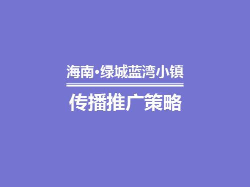 最新海南蓝湾小镇策略整合