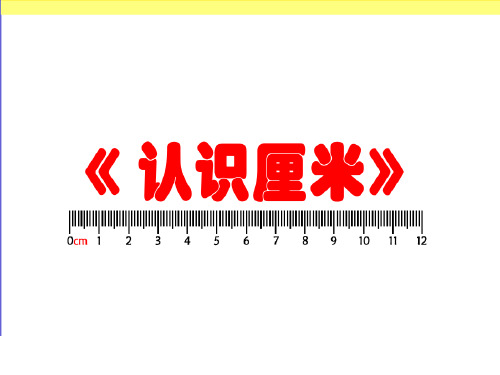 二年级上册数学课件-1.1  认识厘米和米(2)