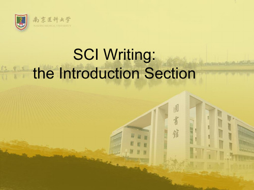 医学论文写作英语：SCI Writing the Introduction Section (1)