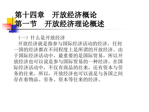 开放经济理论概述