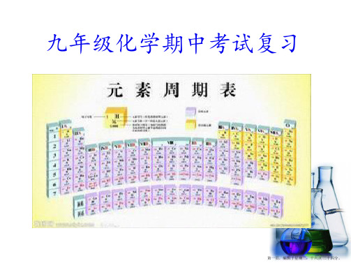 九年级化学上册期中考试复习提纲