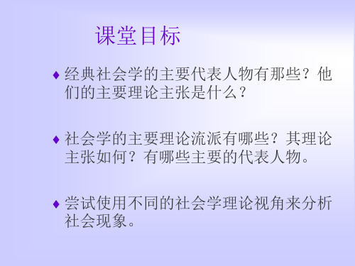 社会学的主要理论视角