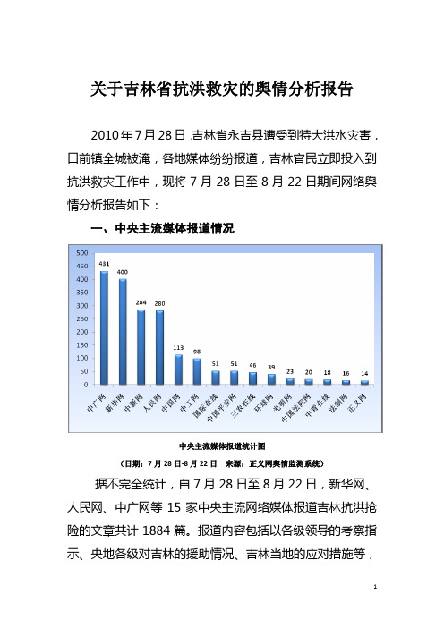 吉林省抗洪救灾的舆情分析报告