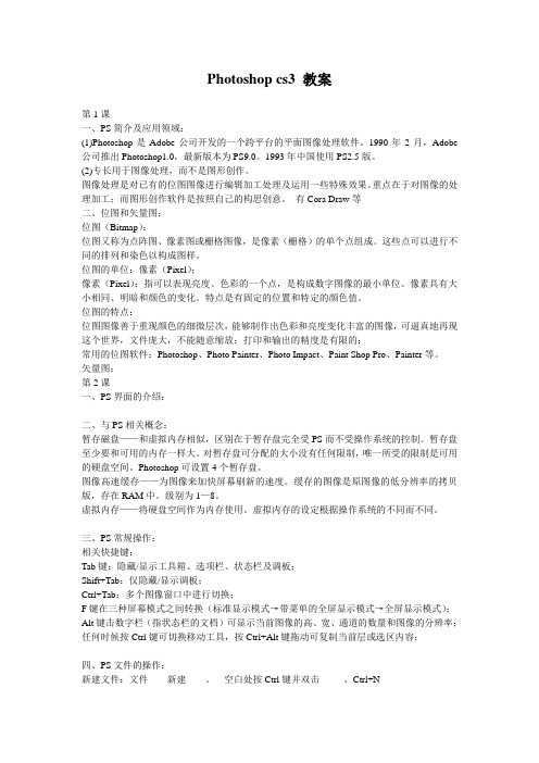 Photoshop cs3 教案