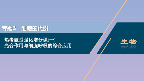 浙江选考2021版新高考生物一轮复习专题细胞的代谢热考题型强化增分课一光合作用与细胞呼吸的综合应用课件新