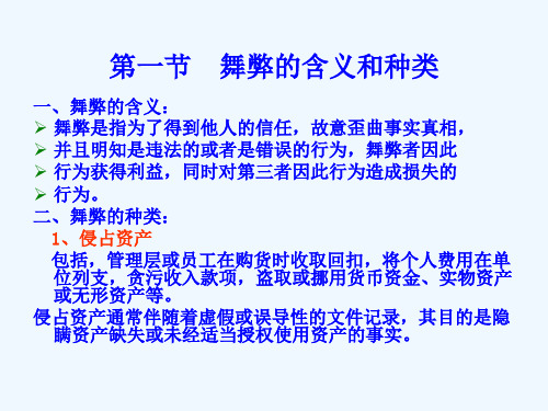 舞弊的含义、种类与风险评估程序PPT(24张)