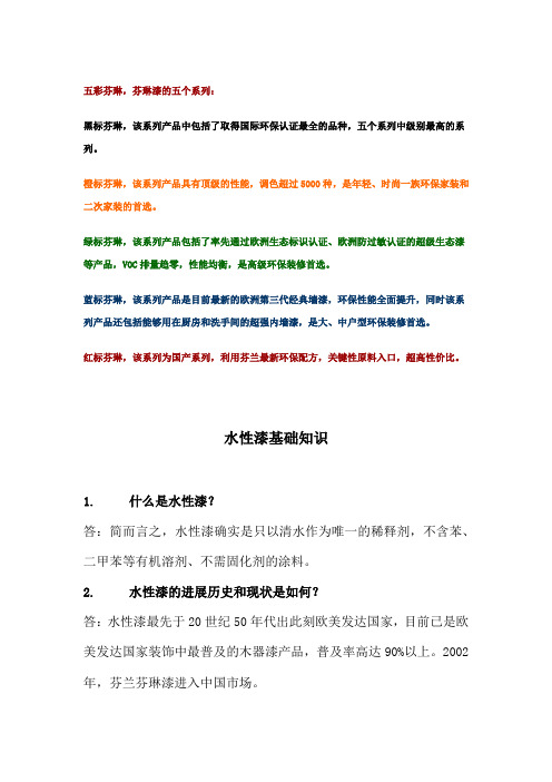 芬琳水性漆利用方式及注意事项