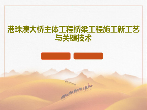 港珠澳大桥主体工程桥梁工程施工新工艺与关键技术共78页