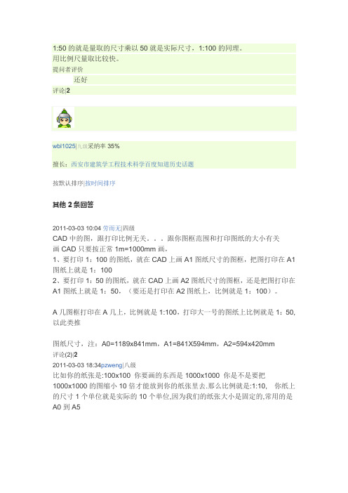 cad比例