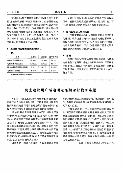 院士建议用广域电磁法破解深部找矿难题