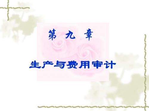 第九章生产与费用审计