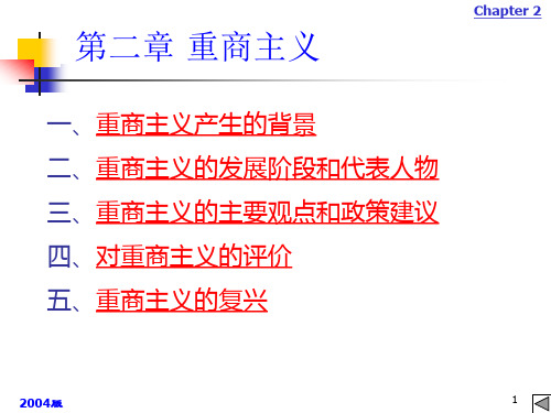 国际贸易原理第二章 重商主义